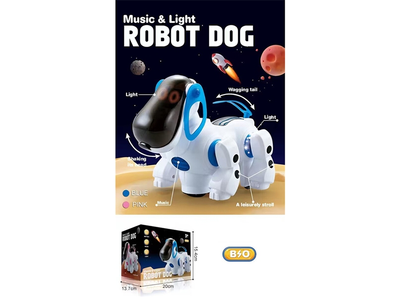 B/O BUMP & GO ROBOT DOG W/MUSIC & LIGHT - HP1191605