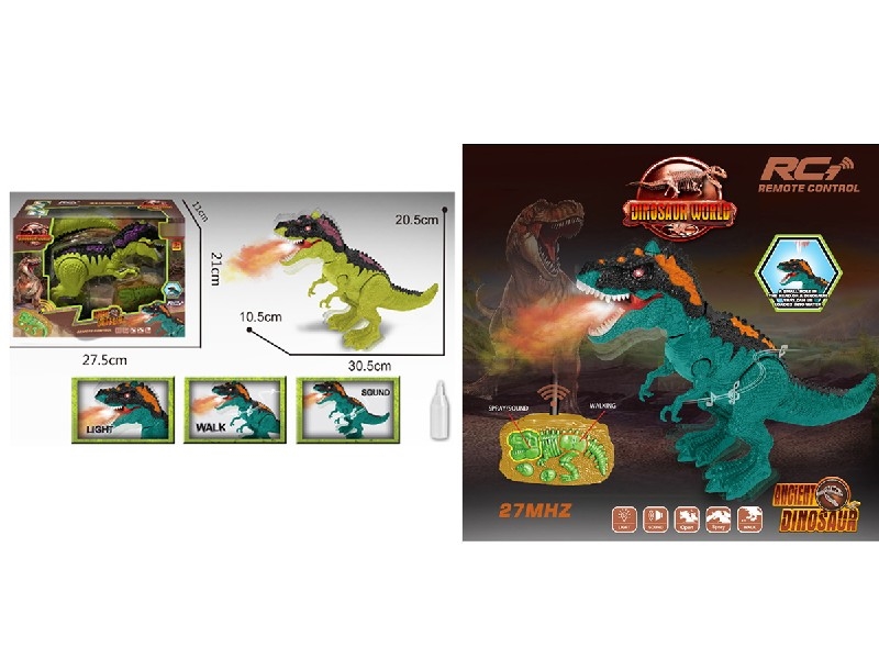 R/C DINOSAUR W/MIST SPRAY & LIGHT & SOUND & WALK - HP1191744