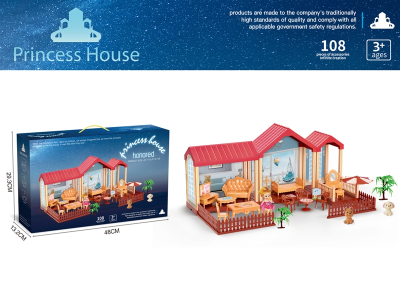 DIY VILLA W/DOLL , 108PCS - HP1191822