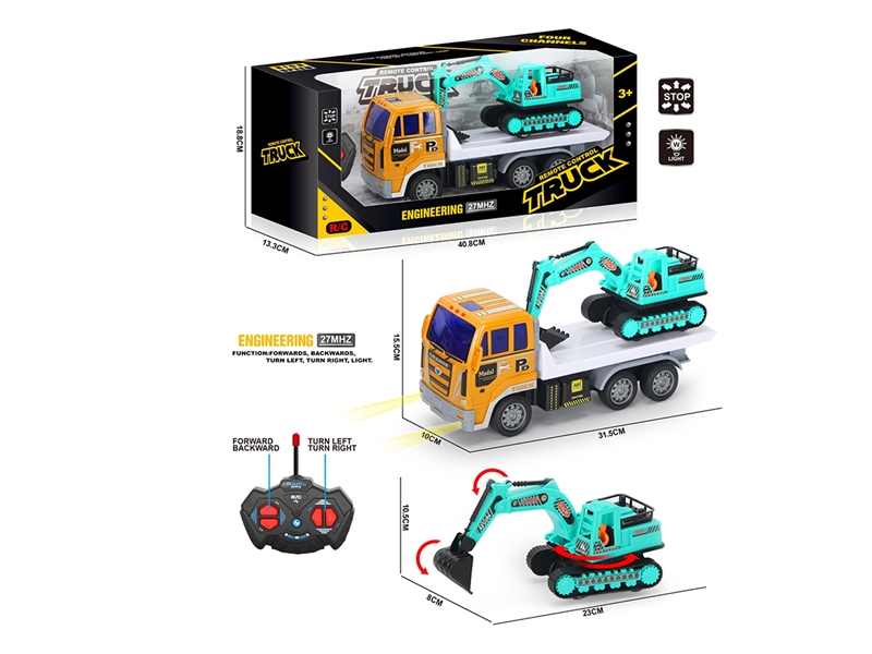 4-CHANNEL R/C TOW TRUCK & CONSTRUCTION CAR W/LIGHT - HP1192416