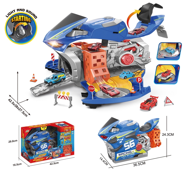 PARKING LOT W/LIGHT & SOUND (INCLUDED FREE WAY DIE-CAST CAR 4 PCS) - HP1192782