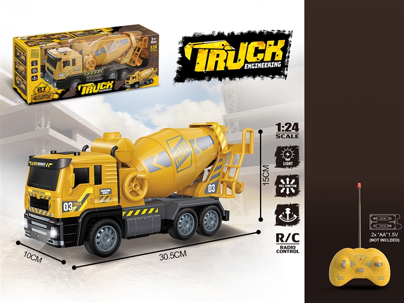 1:24 4-CHANNEL R/C CONSTRUCTION CAR W/LIGHT，NOT INCLUDED BATTERY - HP1192847