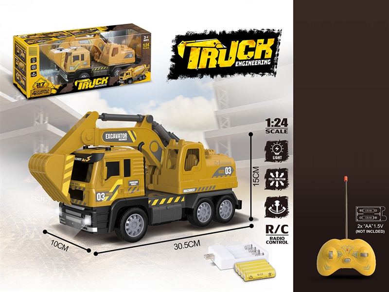 1:24 4-CHANNEL R/C CONSTRUCTION CAR W/LIGHT，INCLUDED BATTERY - HP1192849