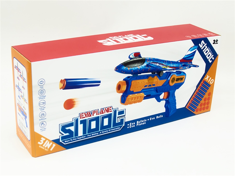 BUBBLE AIRCRAFT GUN，BLUE & RED - HP1193137