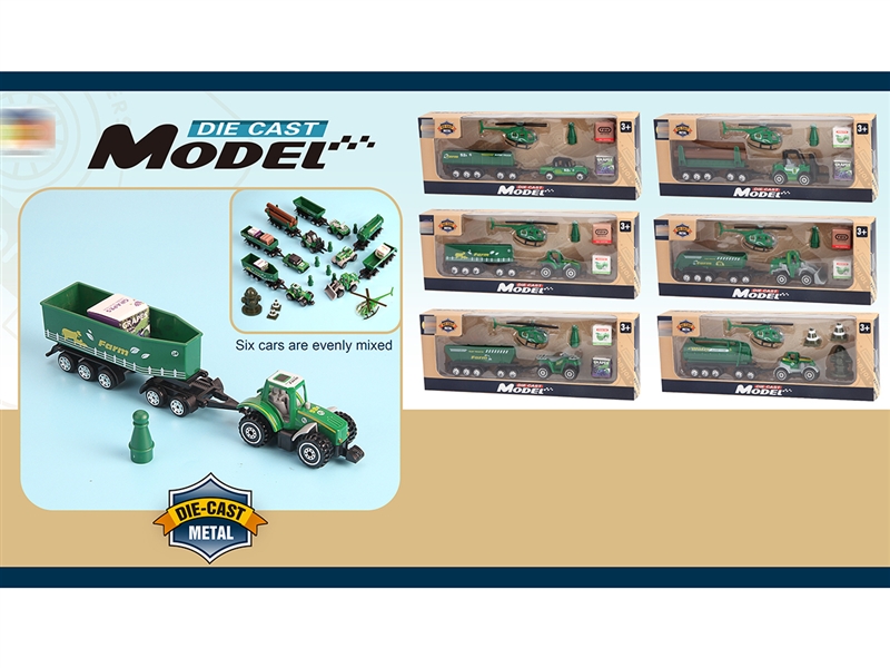 FREE WAY DIE CAST  FARMER TRUCK W/DIE CAST PLANE，6ASST - HP1193370