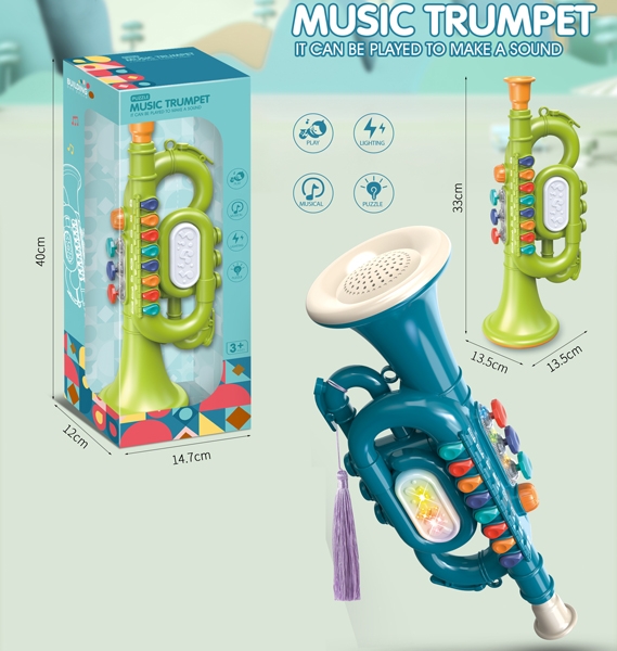 TRUMPET W/LIGHT & MUSIC (2 COLORS) - HP1193519