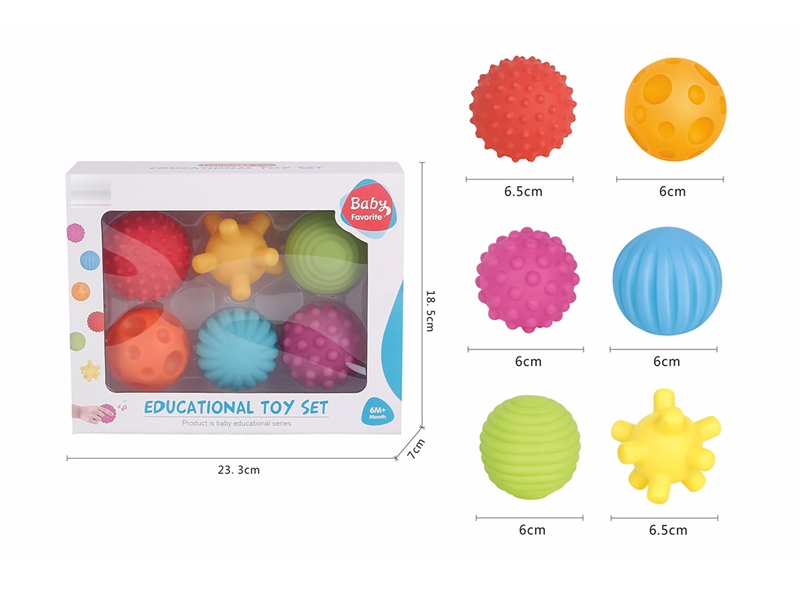 RUBBER BALL W/BB WHISTLE 6PCS - HP1193596