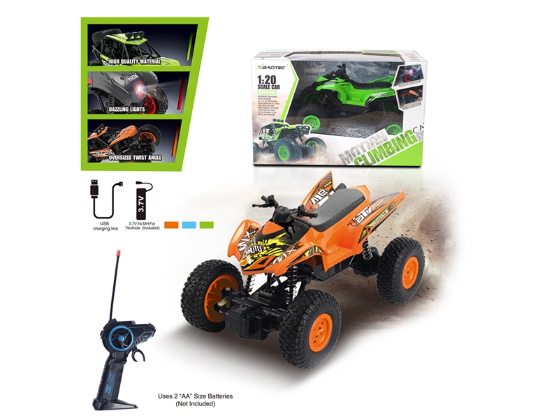 1:20 R/C CLIMBING CAR，ORANGE/BLUE/GREEN（INCLUDED LITHIUM BATTERY） - HP1193617