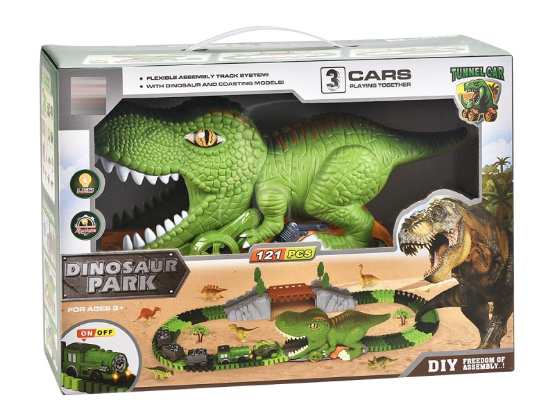 B/O TRAIN + DINOSAUR TRACK SET (121 PCS) - HP1193661