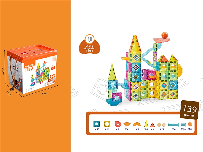 MAGNETIC BUILDING BLOCKS 139PCS - HP1193688