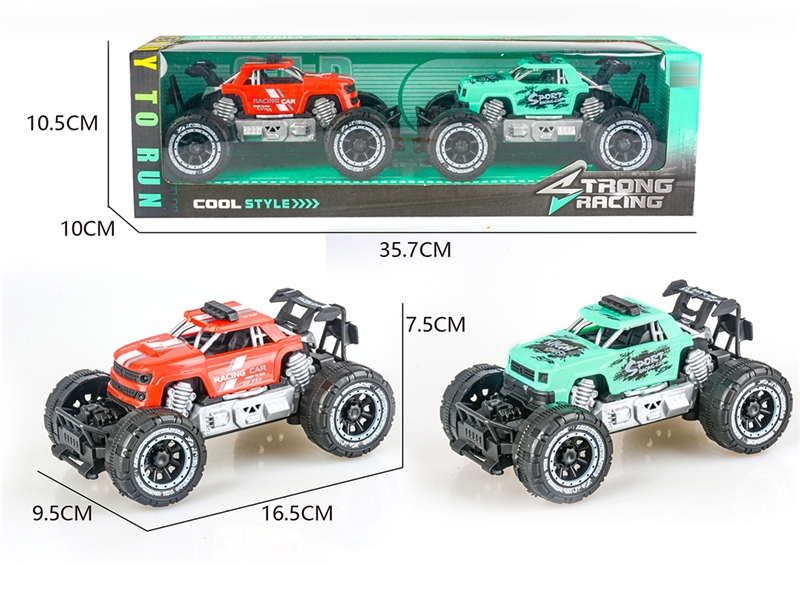 FRICTION CAR 2PCS(GREEN & RED) - HP1193716