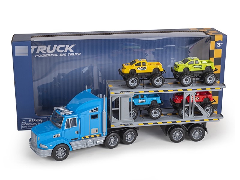 FRICTION TRUCK W/FREE WAY CAR 4PCS - HP1194053