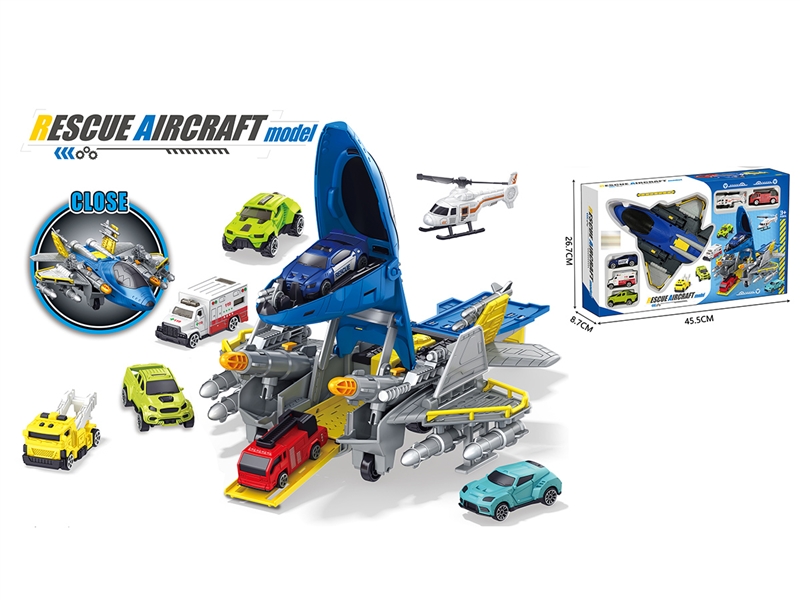 RESCUE AIRCARAFT W/FREE WAY CAR 4PCS & PLANE 1PCS - HP1194104