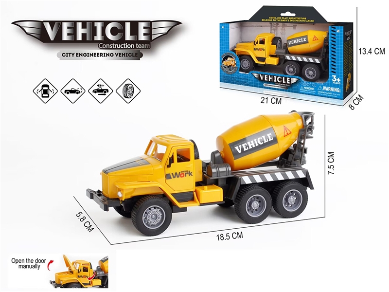 PULL BACK CONSTRUCTION TRUCK W/CAN OPEN THE DOOR - HP1194223