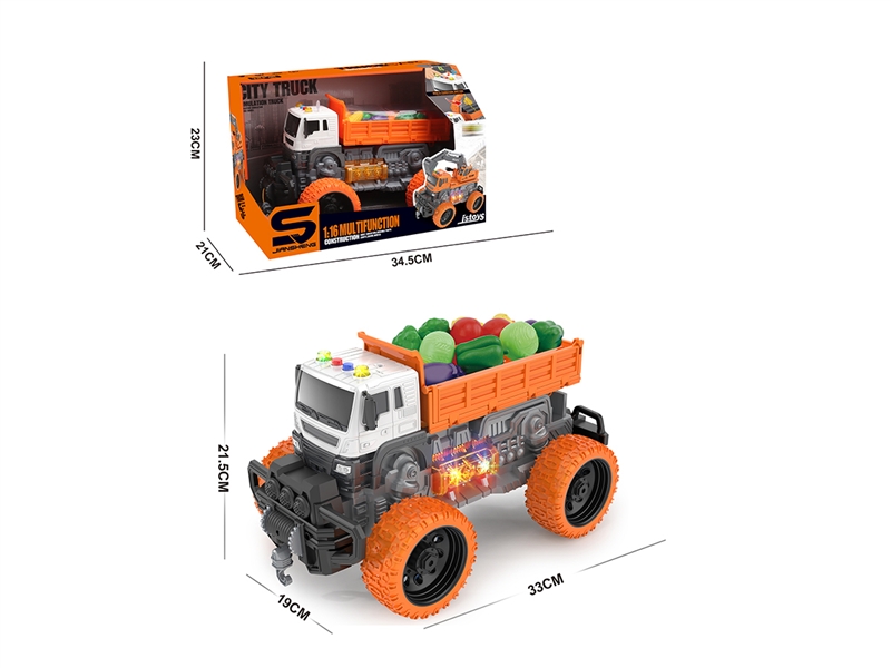 1:16 FREE WAY FRUIT CAR W/MUSIC & LIGHT - HP1194578