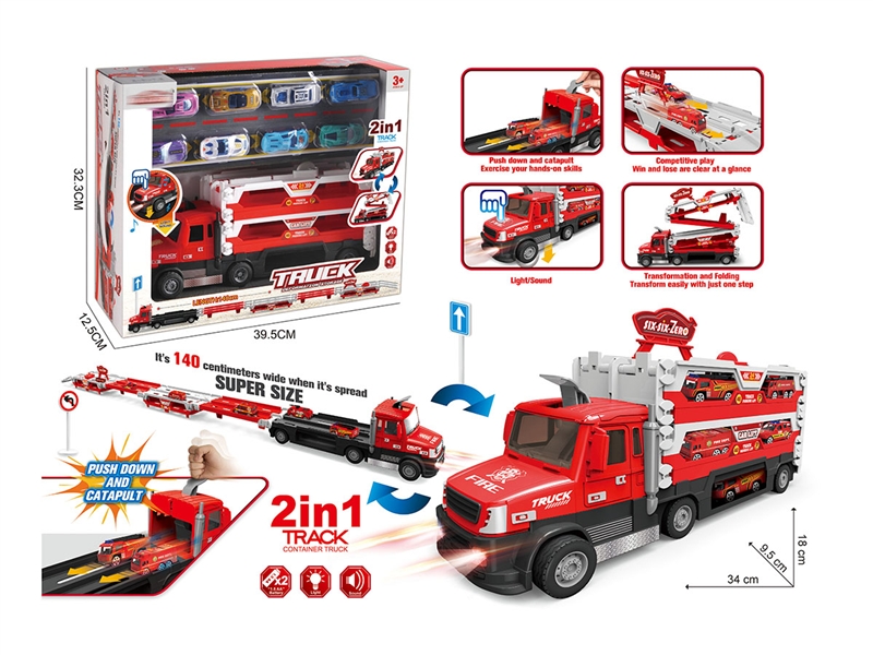2 IN 1 FIRE TRUCK W/LIGHT & MUSIC - HP1194587