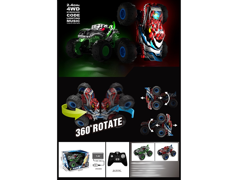 2.4G 1:16 R/C STUNT CAR W/LIGHT & MUSIC - HP1194702