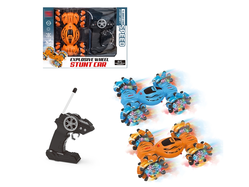 R/C STUNT CAR W/LIGHT,2 COLOURS - HP1194721