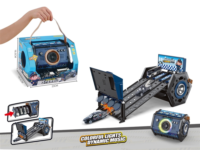 PARKING LOT SET W/LIGHT & MUSIC W/DIE CAST FREE WAY CAR - HP1194962