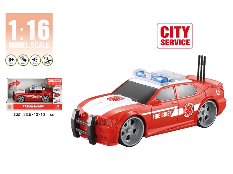 1:16 FRICTION POLICE CAR W/LIGHT & SOUND - HP1194995