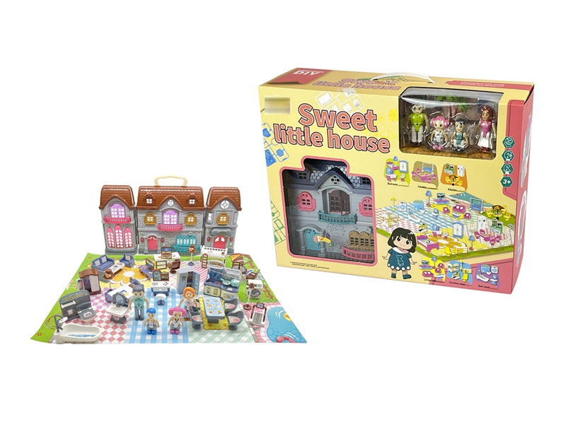 VILLA PLAY SET W/DOLL 4PCS & SOUND - HP1195263