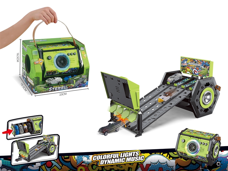 PARKING LOT SET W/LIGHT & MUSIC W/DIE CAST FREE WAY CAR - HP1195766