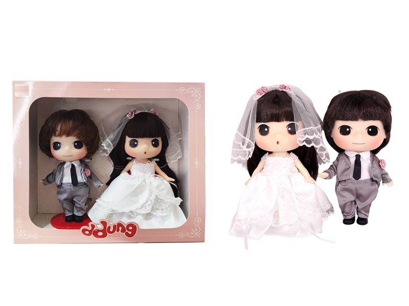 18CM SOLID BODY DOLL 2PCS - HP1196941