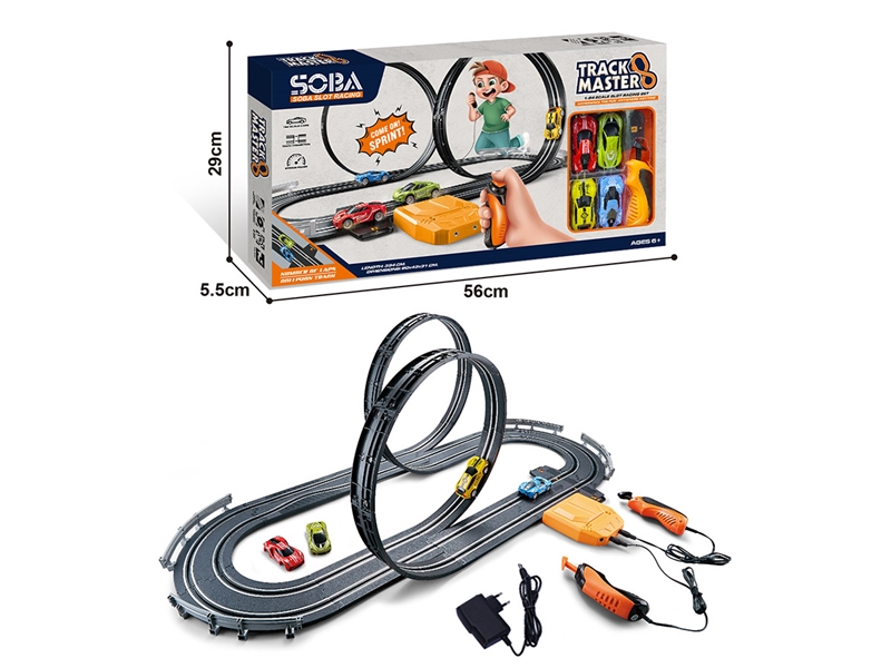 1:64 R/C TRACK SET W/4 CARS - HP1197151