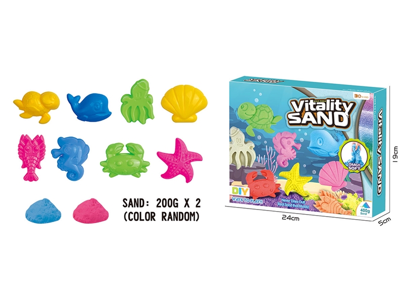 SPACE SAND SET 400G W/ACCESSORIES，2ASST - HP1197272