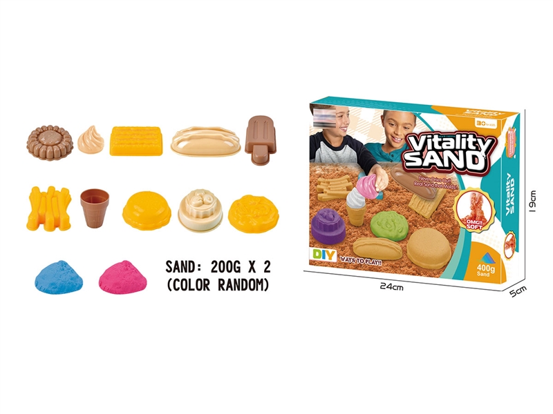 SPACE SAND SET 400G W/ACCESSORIES，2ASST - HP1197281