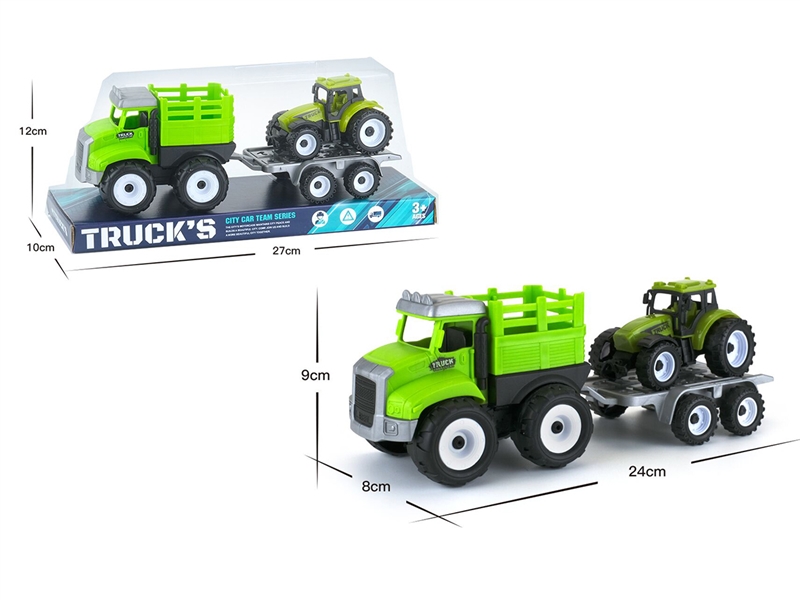 FRICTION FARMER TRUCK W/PULL BACK CAR - HP1197533