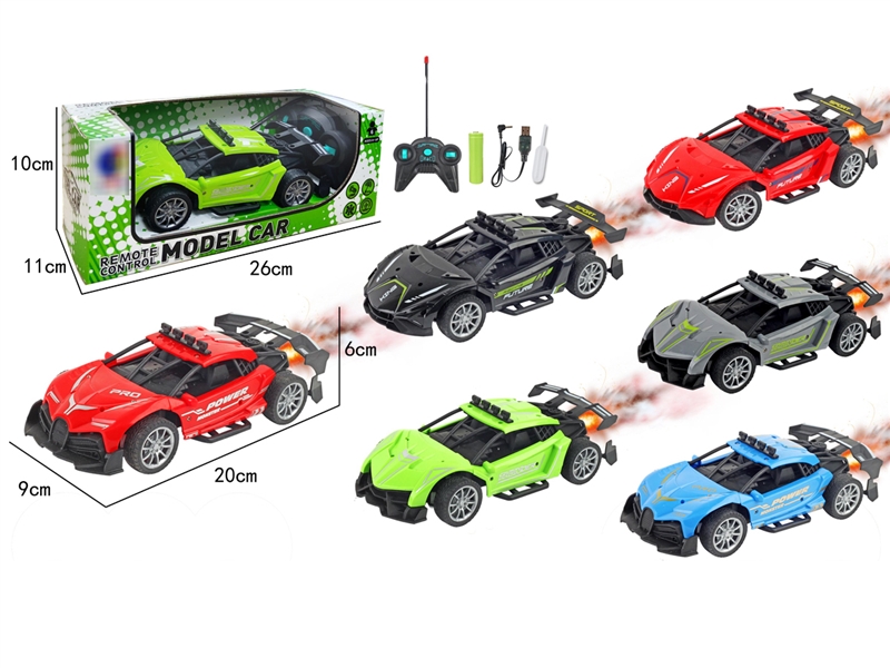 1:18 4-CHANNE R/C CAR W/LIGHT & MIST SPRAY（INCLUDED BATTERY） - HP1197664