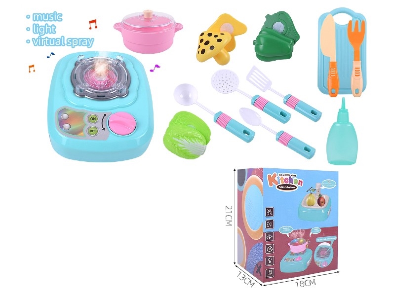 KITCHEN SET W/LIGHT & MUSIC & MIST SPRAY - HP1198119
