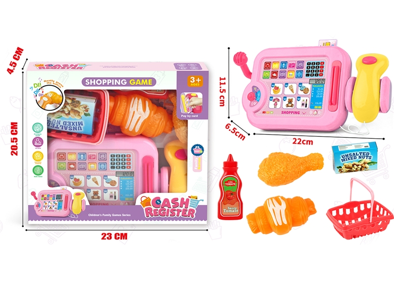 CASH REGISTER SET W/LIGHT & MUSIC,PINK/PURPLE - HP1198620