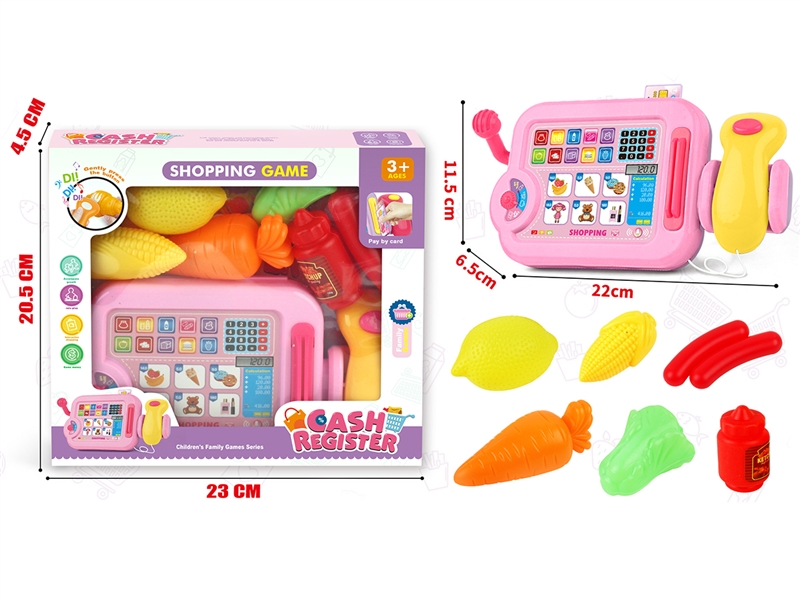 CASH REGISTER SET W/LIGHT & MUSIC,PINK/PURPLE - HP1198621