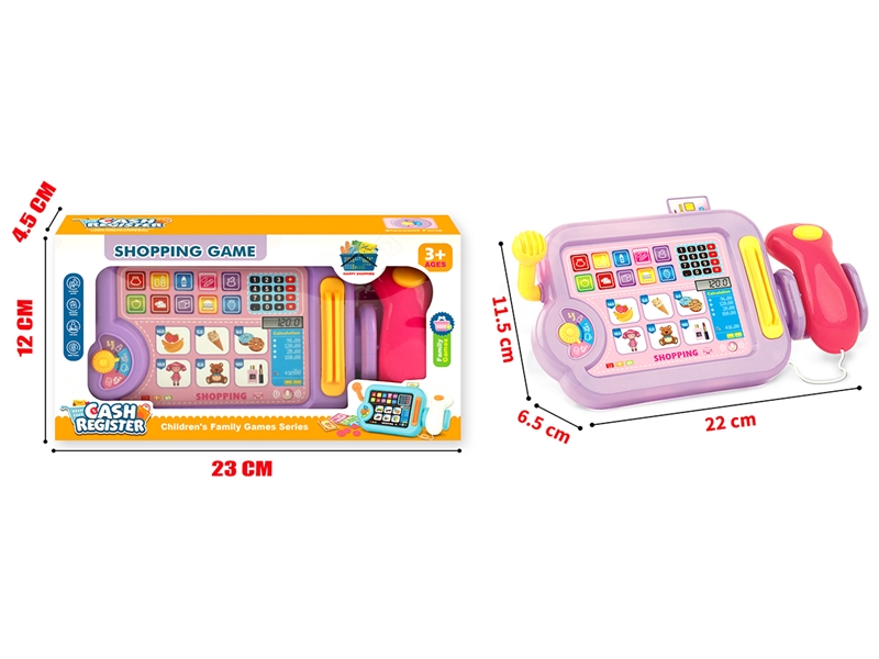 CASH REGISTER SET W/LIGHT & MUSIC,PINK/PURPLE - HP1198624