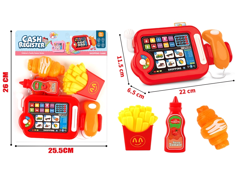 CASH REGISTER SET W/LIGHT & MUSIC,RED/BLUE - HP1198626