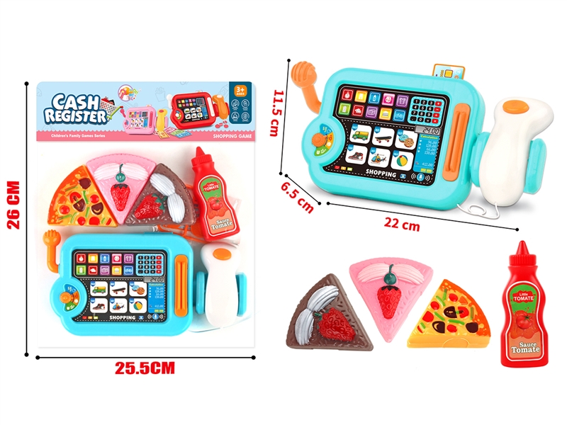 CASH REGISTER SET W/LIGHT & MUSIC,RED/BLUE - HP1198628
