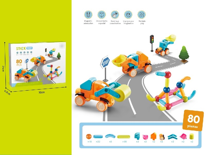 MAGNETIC STICKS 80PCS - HP1198658