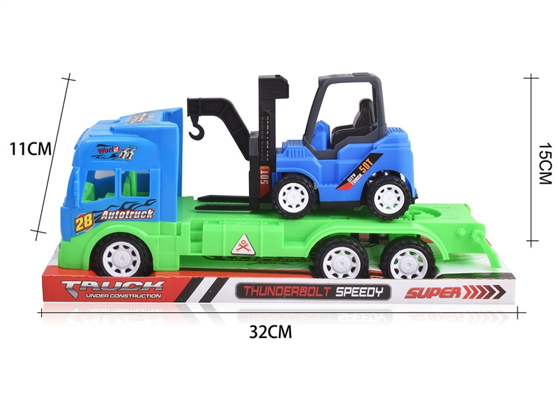 FRICTION TOW TRUCK W/FREE WAY CONSTRUCTION CAR - HP1198699