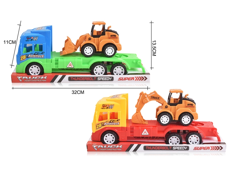 FRICTION TOW TRUCK W/FREE WAY CONSTRUCTION CAR,2ASST - HP1198709