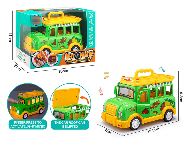 PULL BACK DIE CAST CAR W/LIGHT & MUSIC & DOOR CAN OPEN - HP1199360