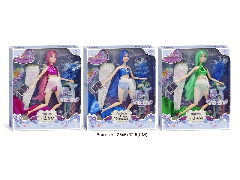 11.5寸关节身体缤纷多彩美人鱼娃娃系列 - HP1199408