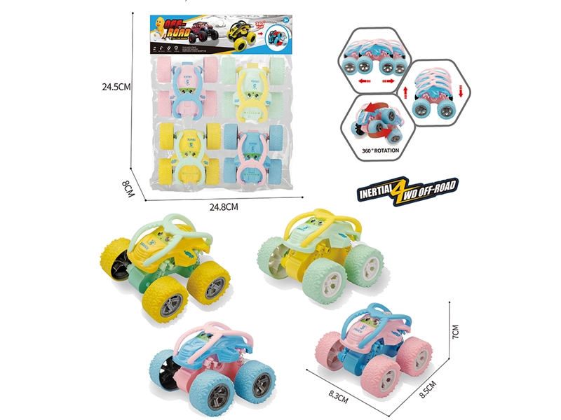 FRICTION STUNT CAR,4 COLOURS - HP1199946