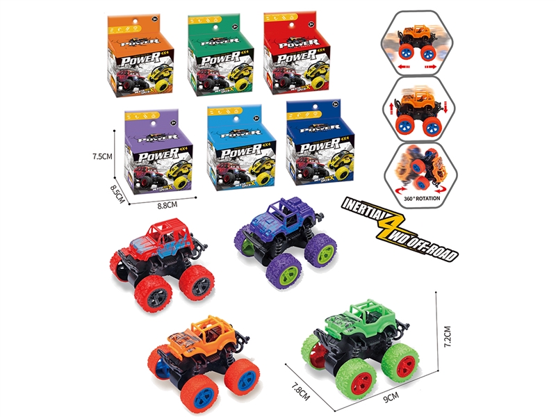 FRICTION STUNT CAR,4 COLOURS - HP1199949