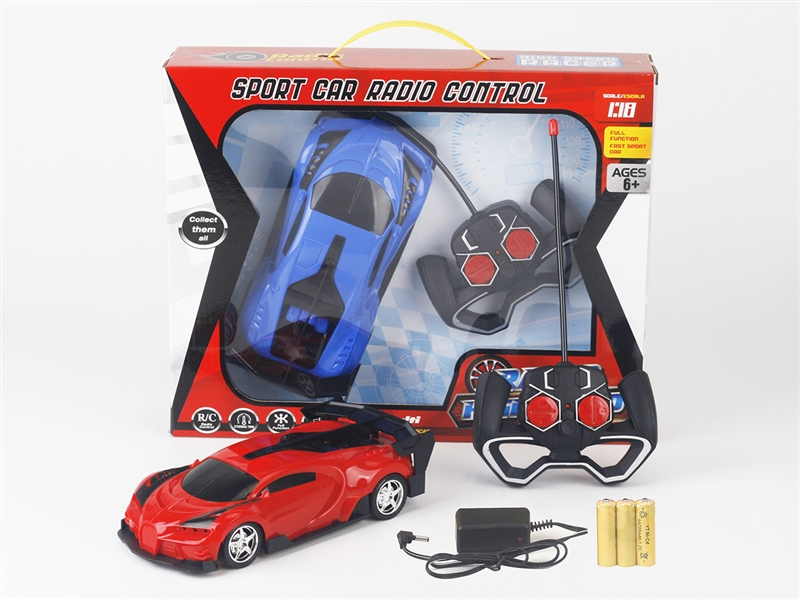 4CHANNE R/C CAR（INCLUDED BATTERY）RED/BLUE - HP1200318