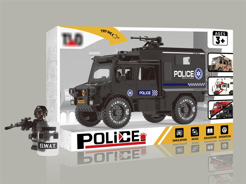 FRICTION POLICE CAR W/LIGHT & SOUND - HP1201424