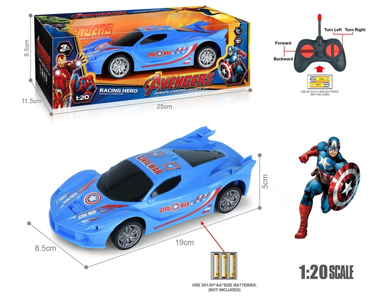 1:20 4-CHANNELS R/C CAR,NOT INCLUDED BATTERY - HP1202186