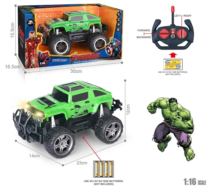 27MHz 1:16 4-CHANNELS R/C CAR W/LIGHT,NOT INCLUDED BATTERY - HP1202204
