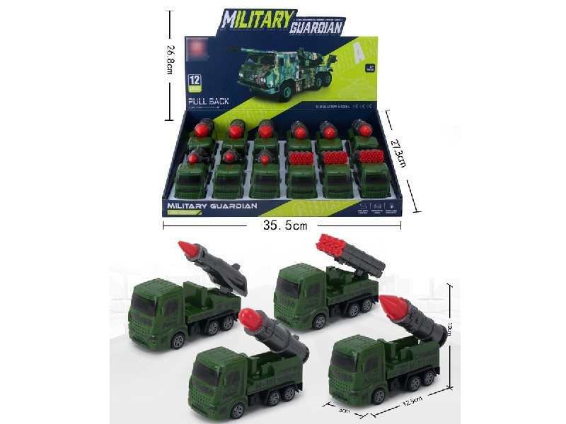 PULL BACK MILITARY CAR , 12PCS/DISPLAY BOX - HP1202232